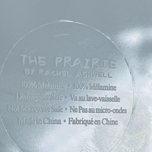 The Prairie Bunny Rabbit Floral MELAMINE Sandwich Apps Tray Rachel Ashwell 14in - Picture 6 of 8